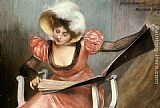 Pierre Carrier-Belleuse La Maison de Musique painting